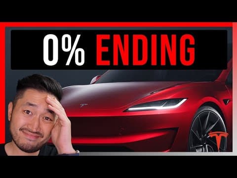 Tesla Model 3 0% Financing Ending Soon: Act Now!
