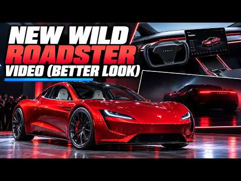Cover image for Tesla Roadster New Video Reveals Blade Headlights & Thrust